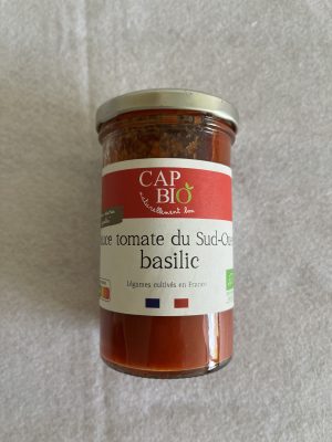 Sauce tomate basilic 1 Sauce Tomate Bio Artisanale – Tomates du Sud-Ouest 250g