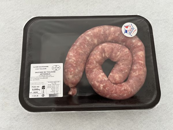 Saucisse de Toulouse 500g Saucisse de Toulouse fraîche – 500g ou 1kg – Origine Sud Ouest