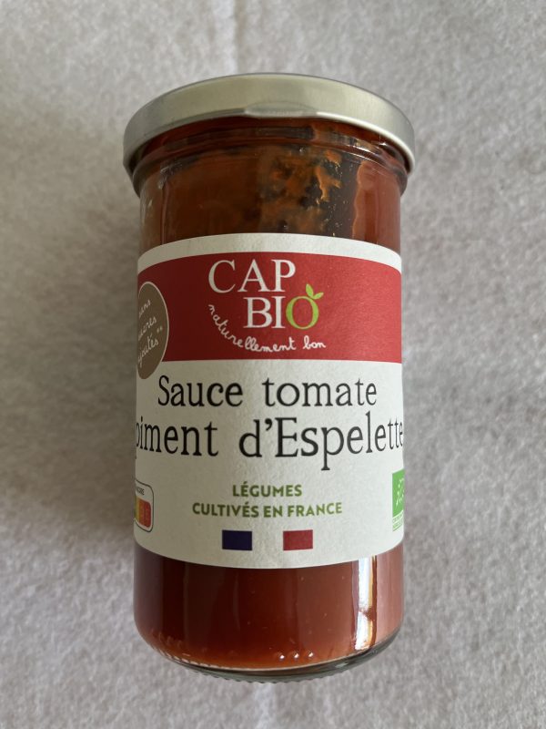 sauce tomate piment espelette 1 Sauce Tomate Bio Artisanale – Tomates du Sud-Ouest 250g