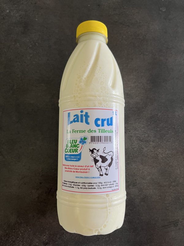 lait cru 2 Lait cru entier – Ferme des Tilleuls à Montauban – 1 L